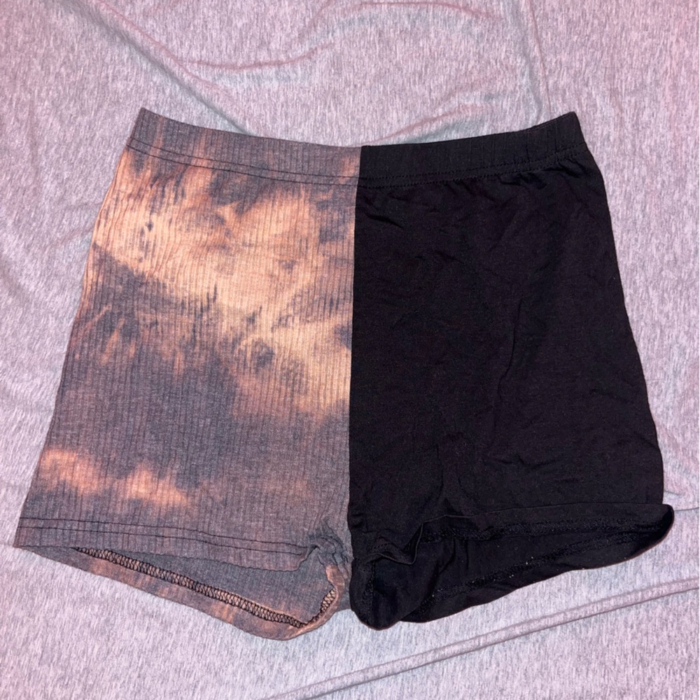 split dye mini shorts